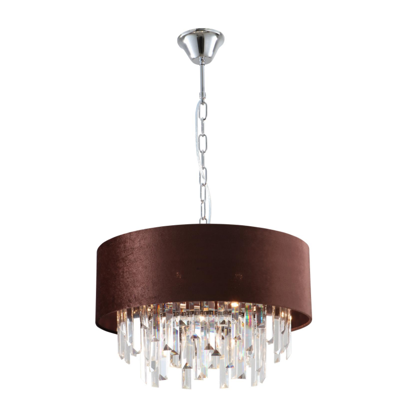 7-Lights K9 Crystal Velvet Drum Shades πολυέλαιος